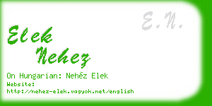 elek nehez business card